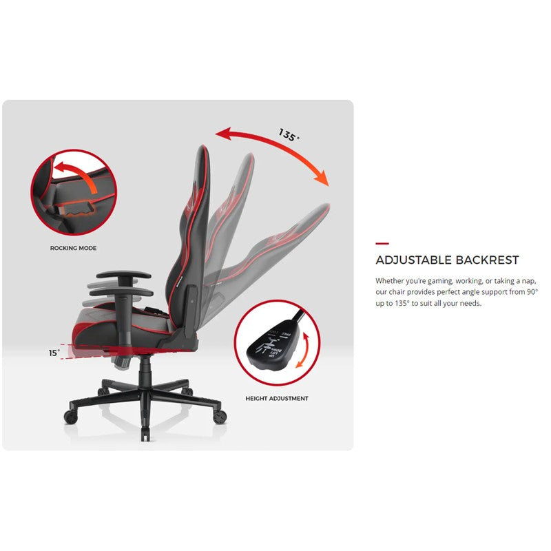 DXRacer P Series P132 Gaming Chair - Red/Black
