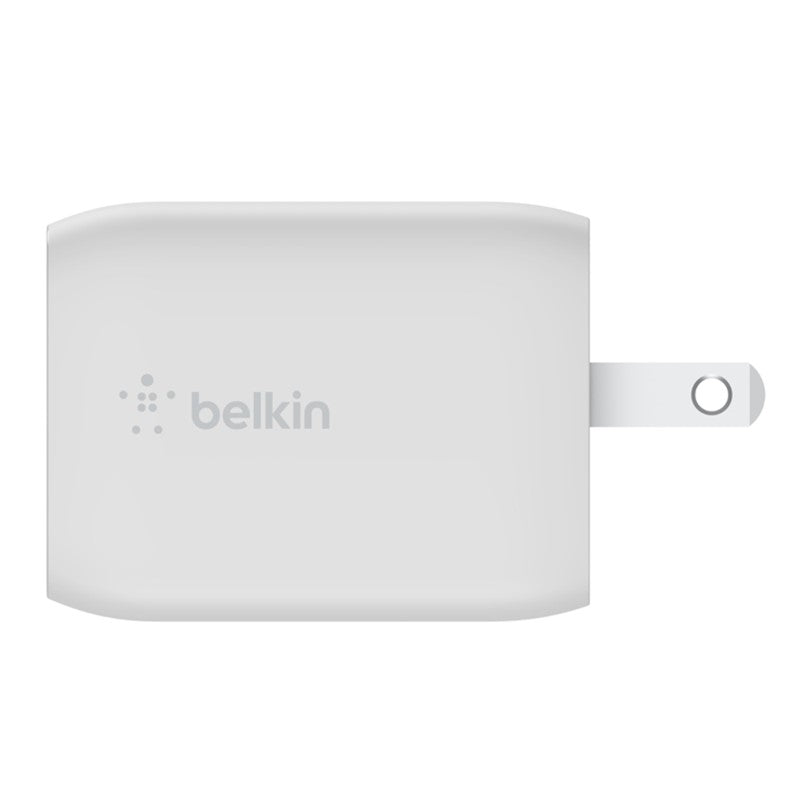 Belkin - 65W Dual Usb-C Gan Pd Wall Charger With Pps - C1/C2=65 - C1+C2=45+20, White