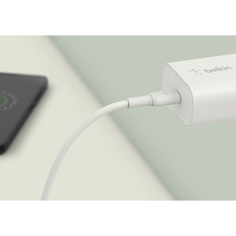 Belkin - PPS Wall Charger - PD 25W - USB-C + 1M PVC C-LTG Cable, White
