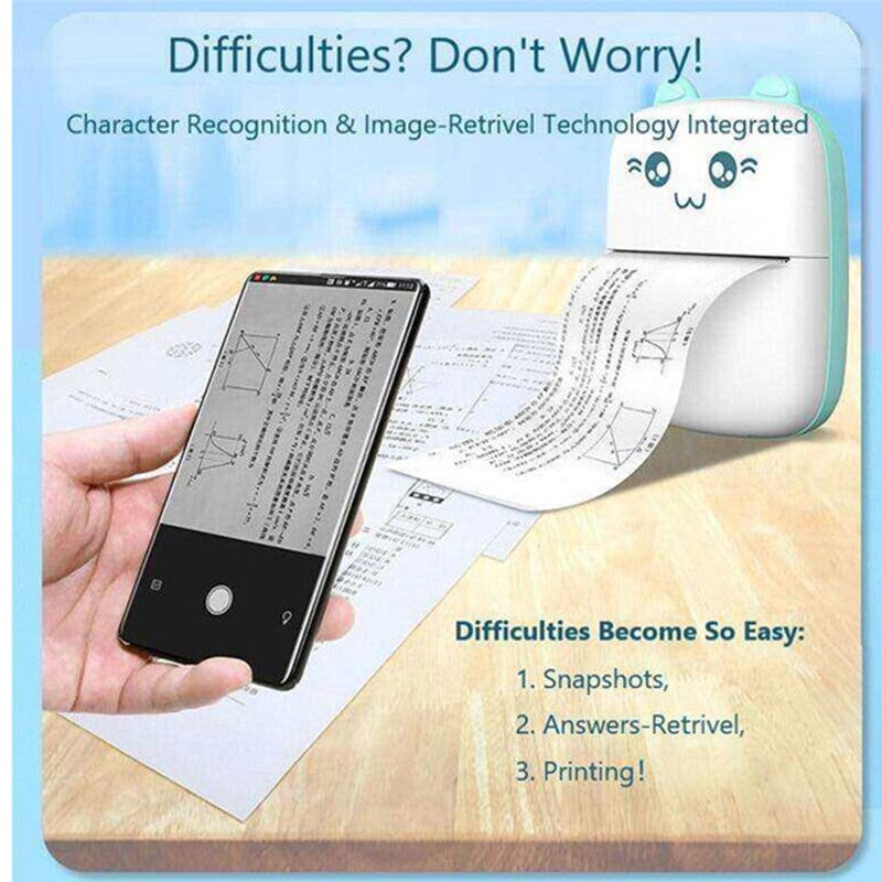 Gadgeton Label Maker Portable Mini Bluetooth Thermal Label Printer, Apply to Labelling, Office, Cable, Retail, Barcode and More, Compatible with Android & iOS Systems