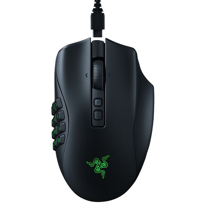 Razer Naga V2 Pro MMO Wireless Gaming Mouse with HyperScroll Pro Wheel - Black