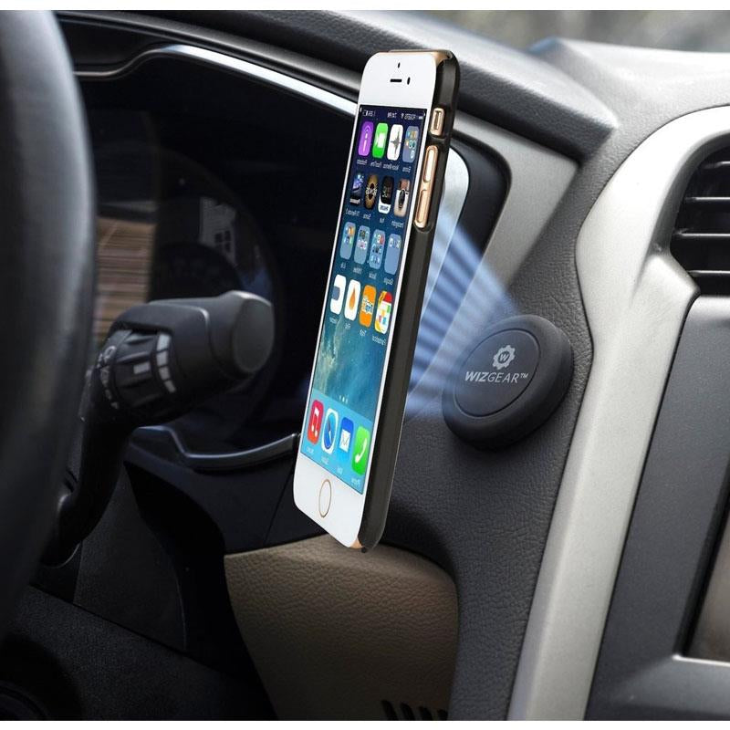 WizGear Universal Flat Stick On Dashboard Magnetic Car Mount Holder for Cell Phones