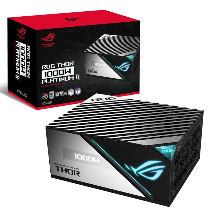 Asus ROG THOR 1000P2 Gaming RGB, 1000Watt ATX 80 Plus Platinum II Fully Modular Power Supply With OLED Power Display