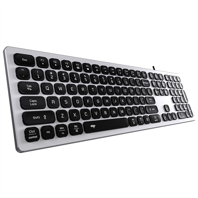 AIGO V800 Wired RGB Keyboard For Mac & Windows - Silver
