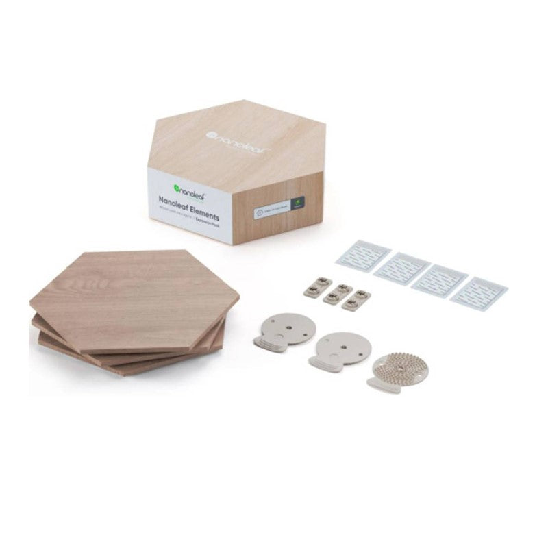 Nanoleaf Elements - Hexagons - 3 Pack Expansion - Birchwood - Global - Panels Only