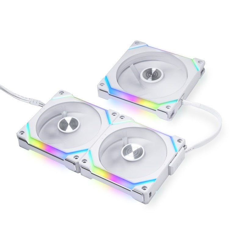 Lian LI Uni Fan SL120V2-3W RGB مروحة 120 ملم - أبيض