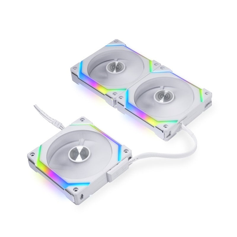 Lian LI Uni Fan SL120V2-3W RGB مروحة 120 ملم - أبيض
