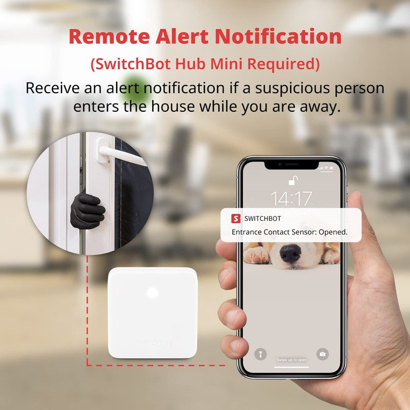 SwitchBot Door Alarm Contact Sensor Smart Home Security Wireless Window Alarm and Door Sensor