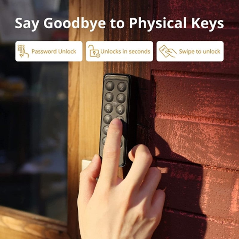 SwitchBot Smart Keypad Touch for SwitchBot Lock, Fingerprint Keyless Home Entry, IP65 Waterproof, Supports Virtual Passwords for Home Security