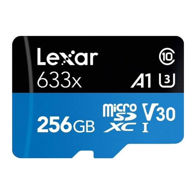 Lexar 256GB High-Performance 633X Microsdxc Uhs-I, Up To 100Mb/S Read 45Mb/S Write C10 A1 V30 U3