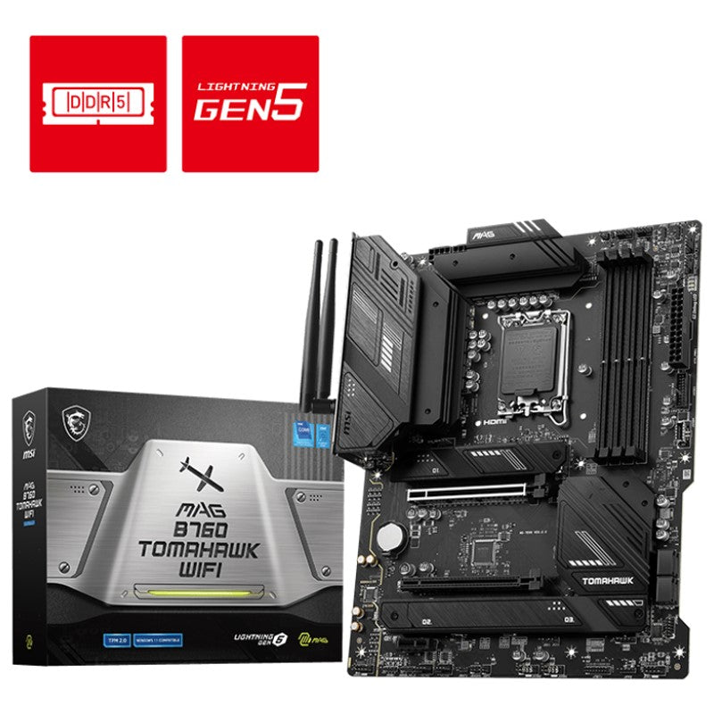 MSI MAG B760 TOMAHAWK WIFI DDR5 ATX Gaming Motherboard
