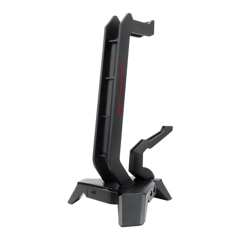 حامل سماعة الألعاب Redragon Sceptre Elite HA311 مع إضاءة خلفية RGB و USB HUB - أسود - بدون صندوق