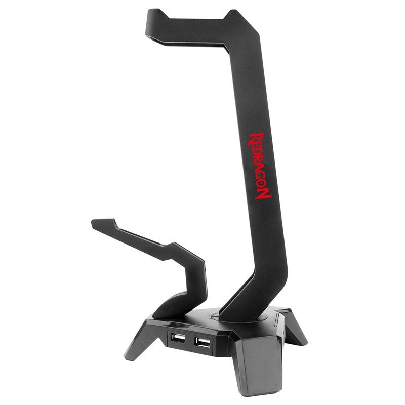حامل سماعة الألعاب Redragon Sceptre Elite HA311 مع إضاءة خلفية RGB و USB HUB - أسود - بدون صندوق