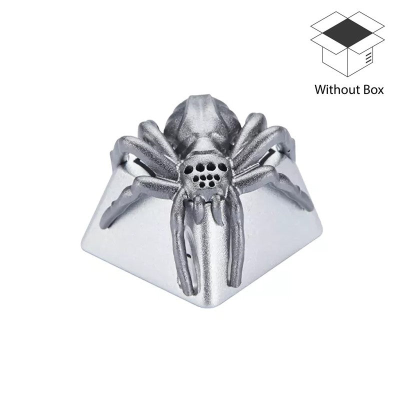 ZomoPlus مخصص 3D SPIDER Cherry MX Switches and Clones ، Game And Movie Theme Metal Keycap مع نقش CNC (مقاس 1u) للوحة مفاتيح الألعاب الميكانيكية - التيتانيوم - بدون صندوق