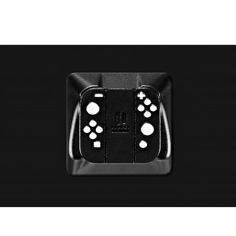 لوحة ألعاب مخصصة من ZomoPlus I Cherry MX Switches and Clones ، غطاء مفاتيح معدني بطابع الألعاب والفيلم مع نقش CNC (مقاس 1u) للوحة مفاتيح الألعاب الميكانيكية - أسود / فضي - بدون صندوق
