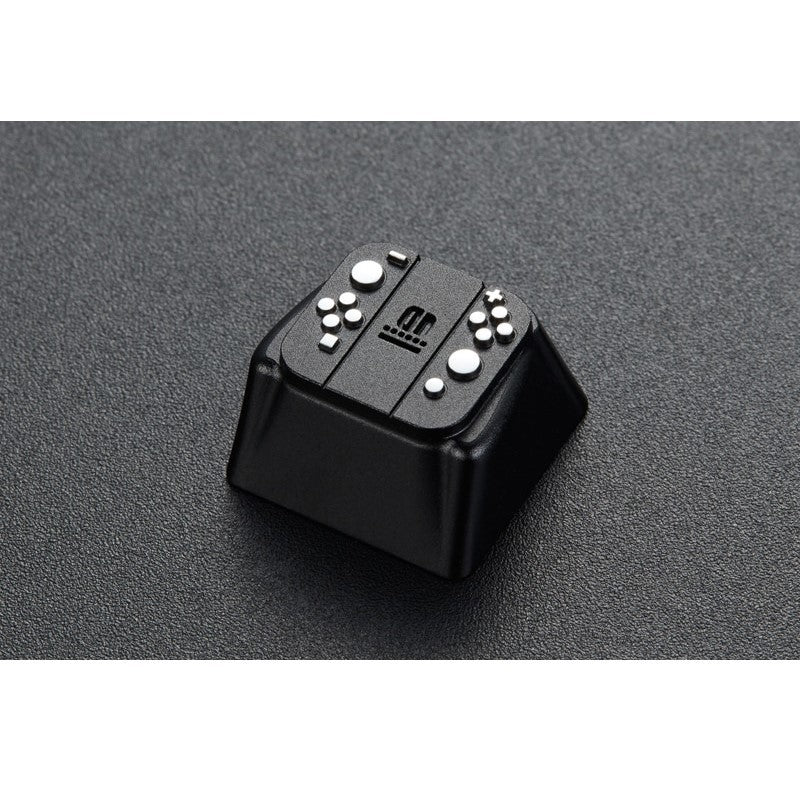 لوحة ألعاب مخصصة من ZomoPlus I Cherry MX Switches and Clones ، غطاء مفاتيح معدني بطابع الألعاب والفيلم مع نقش CNC (مقاس 1u) للوحة مفاتيح الألعاب الميكانيكية - أسود / فضي - بدون صندوق