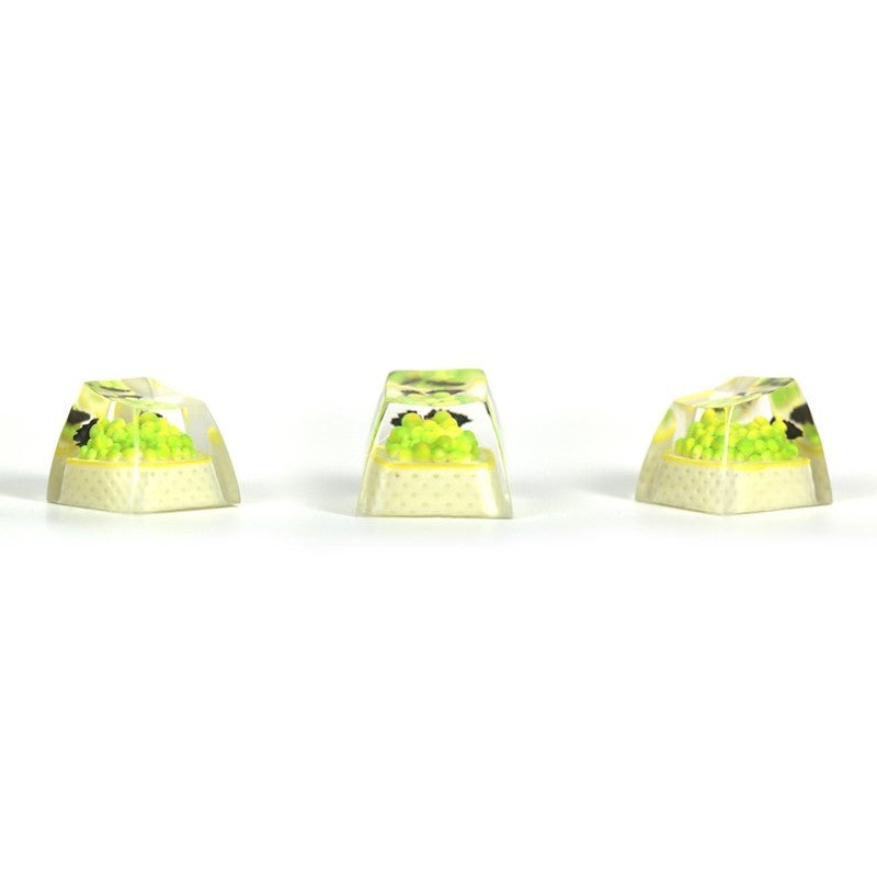 Vergo Custom SA R1 Profile Resin Raisins Keycap للوحة مفاتيح الألعاب الميكانيكية - أصفر - بدون صندوق