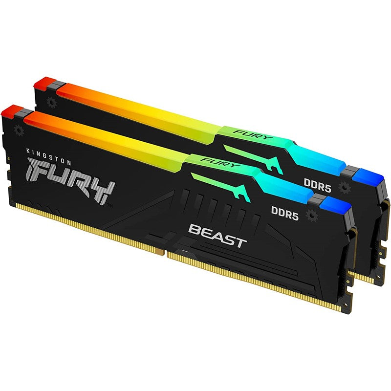 Kingston FURY Beast RGB 32GB (2x16GB) DDR5 5600MHz RAM Memory