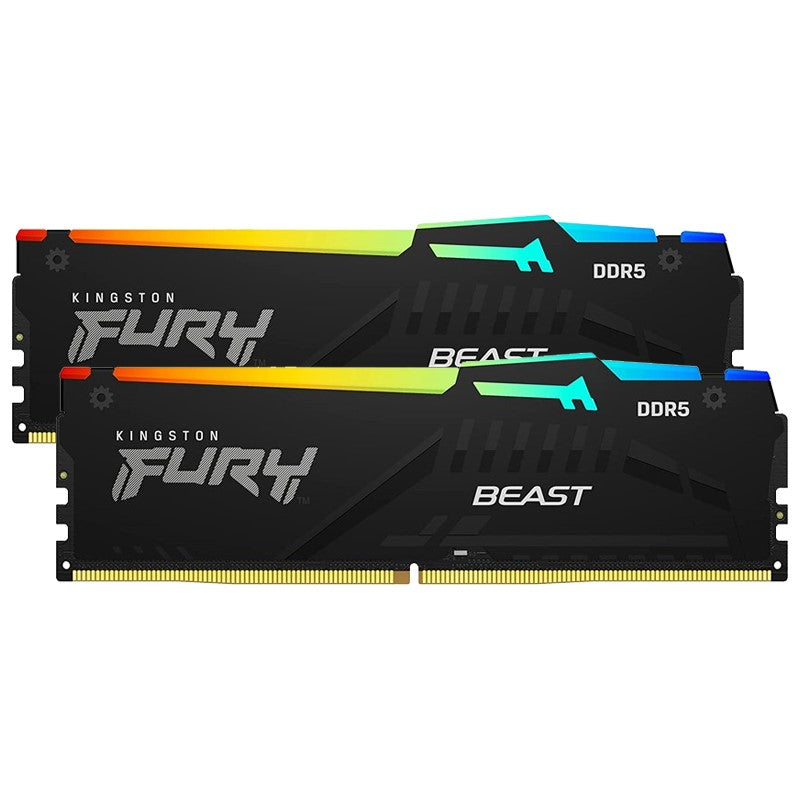 Kingston FURY Beast RGB 32GB (2x16GB) DDR5 5600MHz RAM Memory