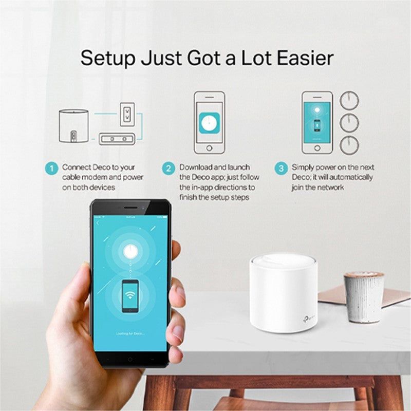 تي بي لينك Deco X20 (1-Pack) AX1800 شبكة واي فاي منزلية كاملة 6 وحدة