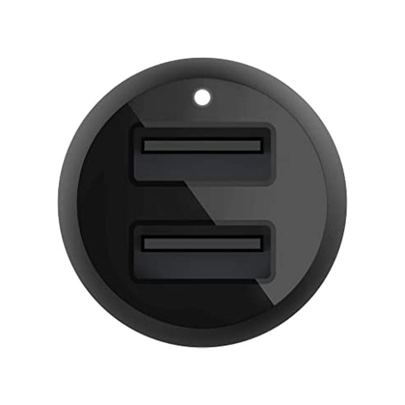 Belkin Dual USBC 25W USBA 12W Car Charger, Black