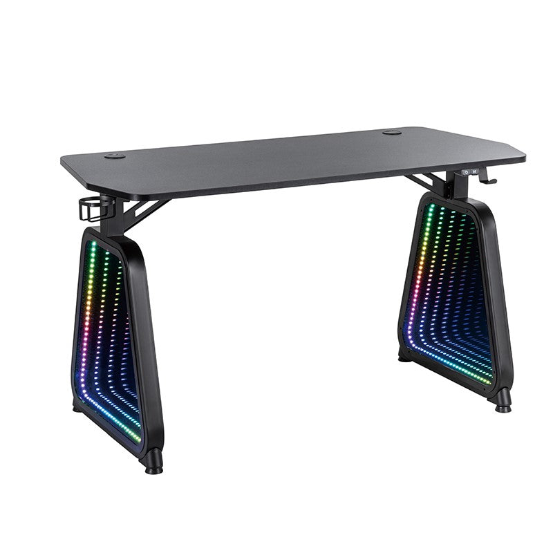 مكتب ألعاب تويستد ميند INFINITY بأرجل زجاجية RGB (120*60*75 سم)