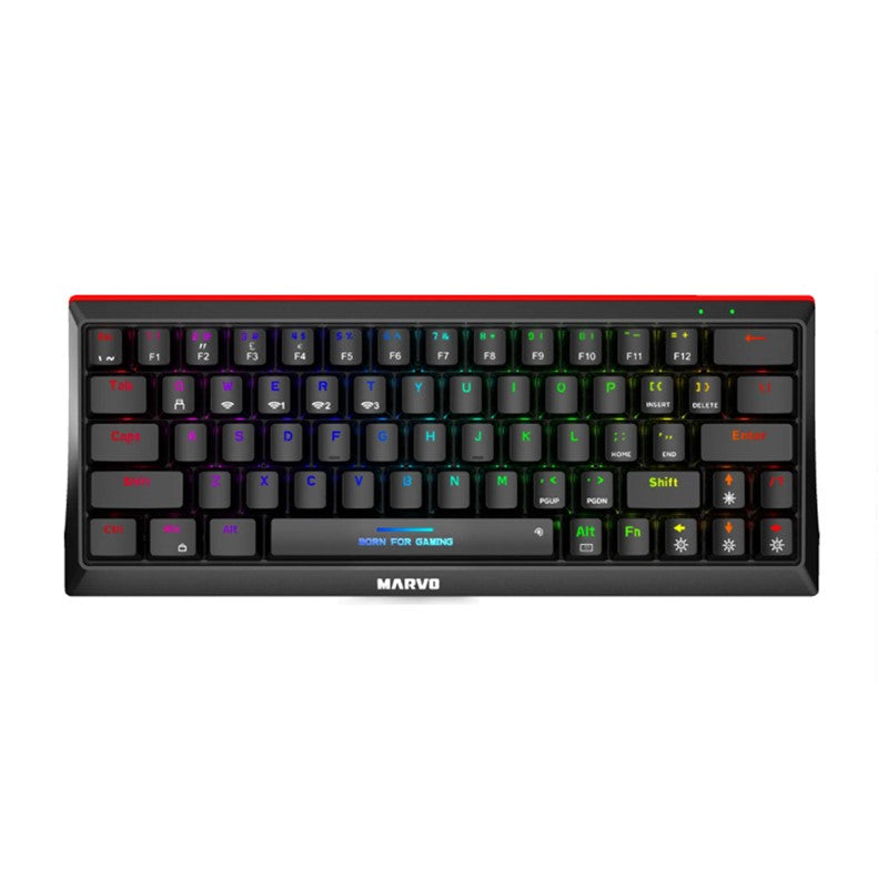 MARVO KG962W EN (Blue Switch) 60% Wired & Wireless Mode Mechanical Gaming Keyboard - Black