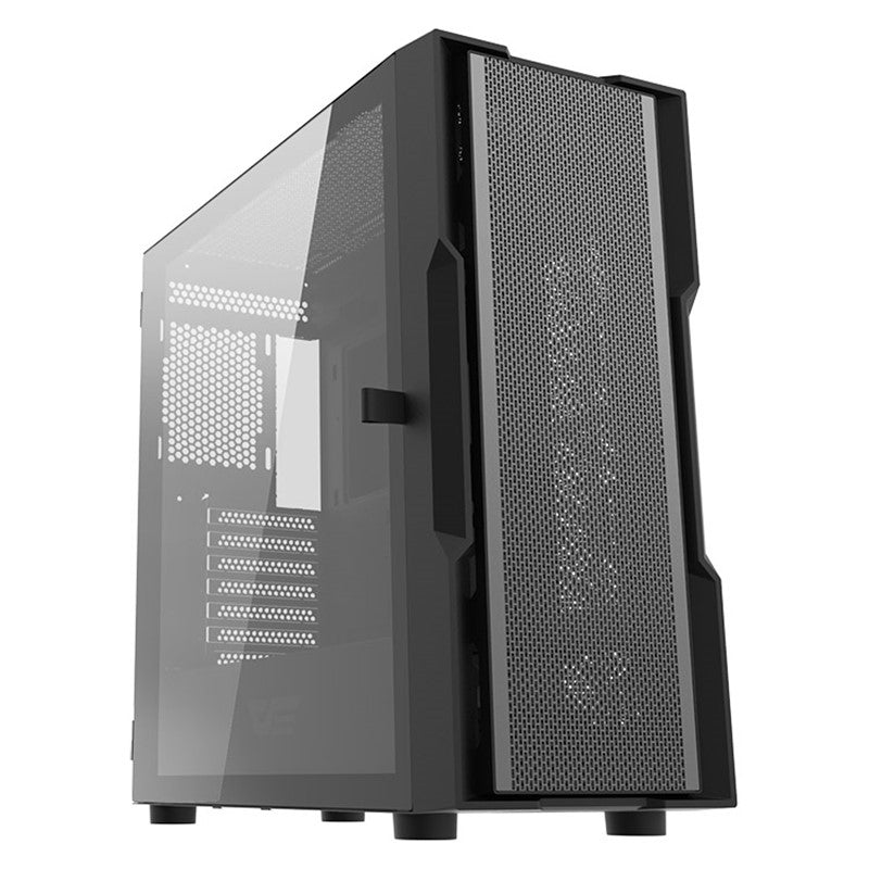 حقيبة الألعاب Aigo DarkFlash DK431 Mesh E-ATX Full Tower (مع 4 مراوح ARGB باللون الأسود) - أبيض
