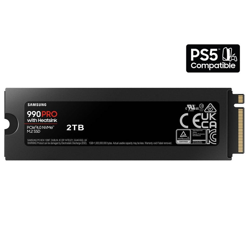 سامسونج 990 PRO SSD 2 تيرابايت / المشتت الحراري (محرك الأقراص الصلبة الداخلي المتوافق مع PS5)