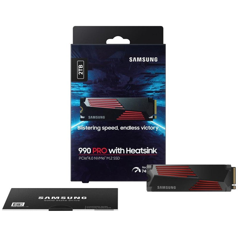 سامسونج 990 PRO SSD 2 تيرابايت / المشتت الحراري (محرك الأقراص الصلبة الداخلي المتوافق مع PS5)