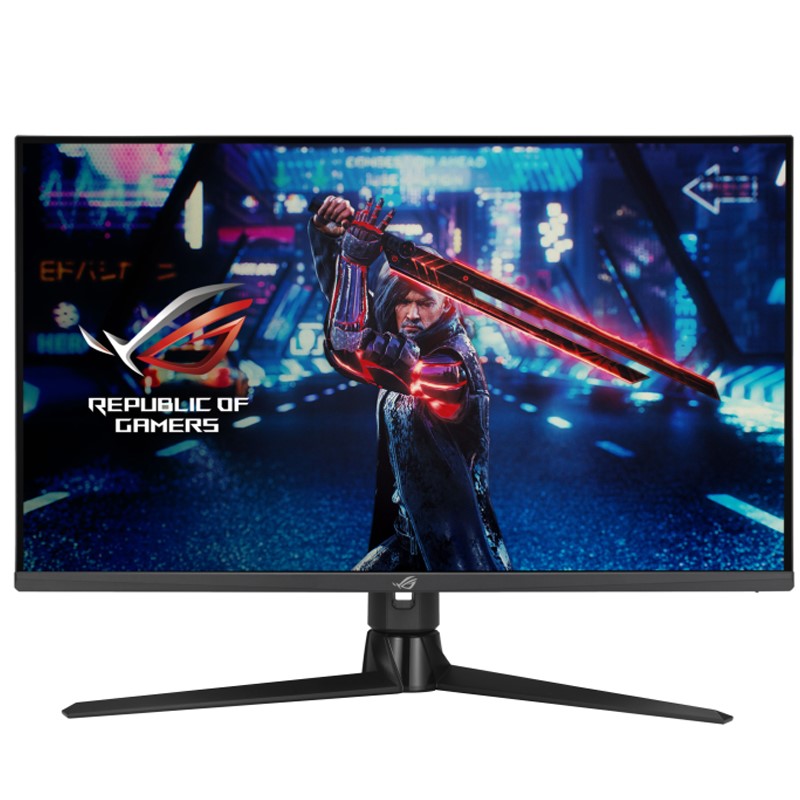 اسوس روج ستريكس XG32UQ شاشة 32 بوصة 4K UHD Fast IPS، 160 هرتز، 1 مللي ثانية، HDMI 2.1، NVIDIA G-SYNC، شاشة ألعاب FreeSync Premium - أسود