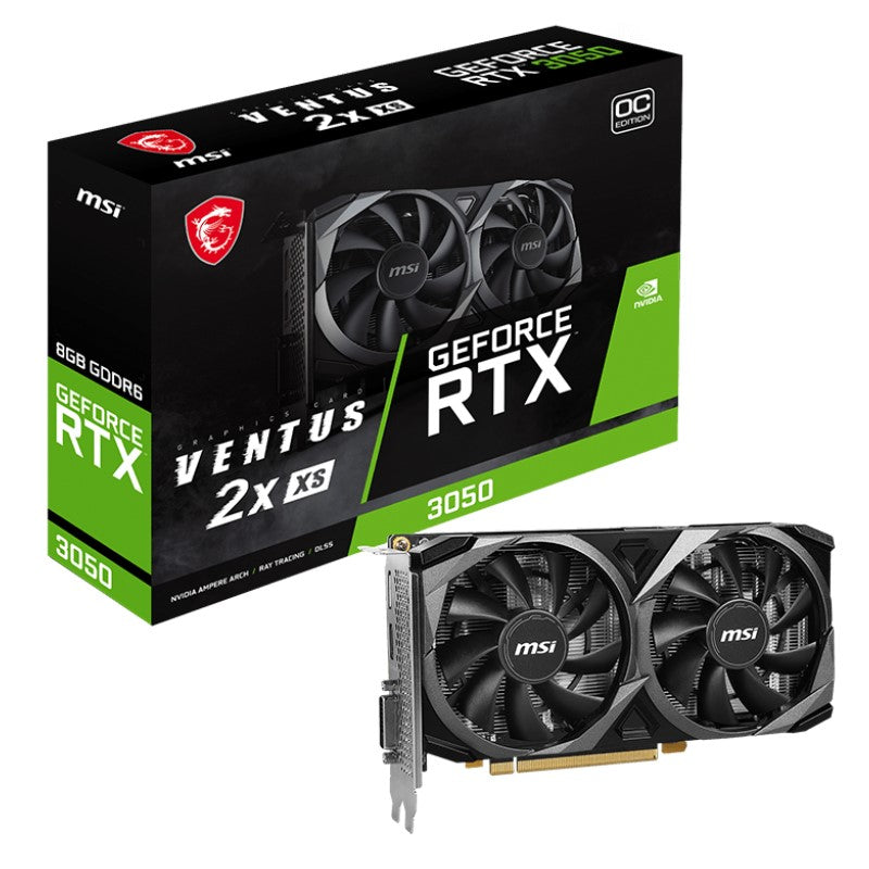 بطاقة رسومات الألعاب إم إس آي جي فورس آر تي إكس 3050 فينتوس 2X XS OC سعة 8 جيجابايت GDDR6