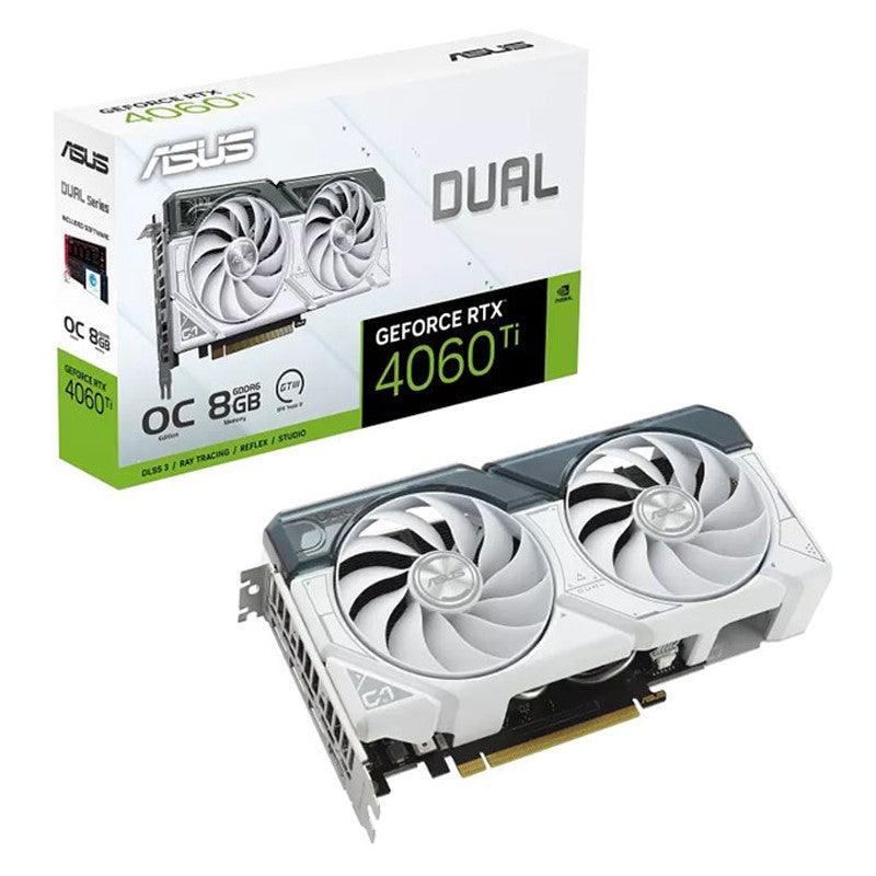 بطاقة رسومات الألعاب اسوس ديوال جي فورس ار تي اكس 4060 Ti White OC Edition 8GB GDDR6