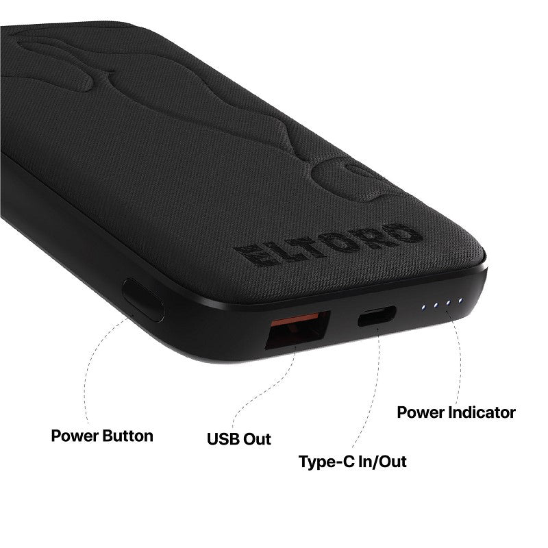 Eltoro Charge Mate Powerbank 10000mAh, 20 Watts - Black