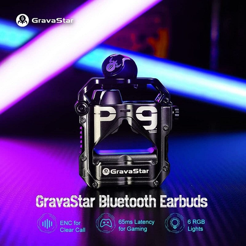 سماعات أذن GravaStar P9 Sirius Pro TWS، أسود مطفي