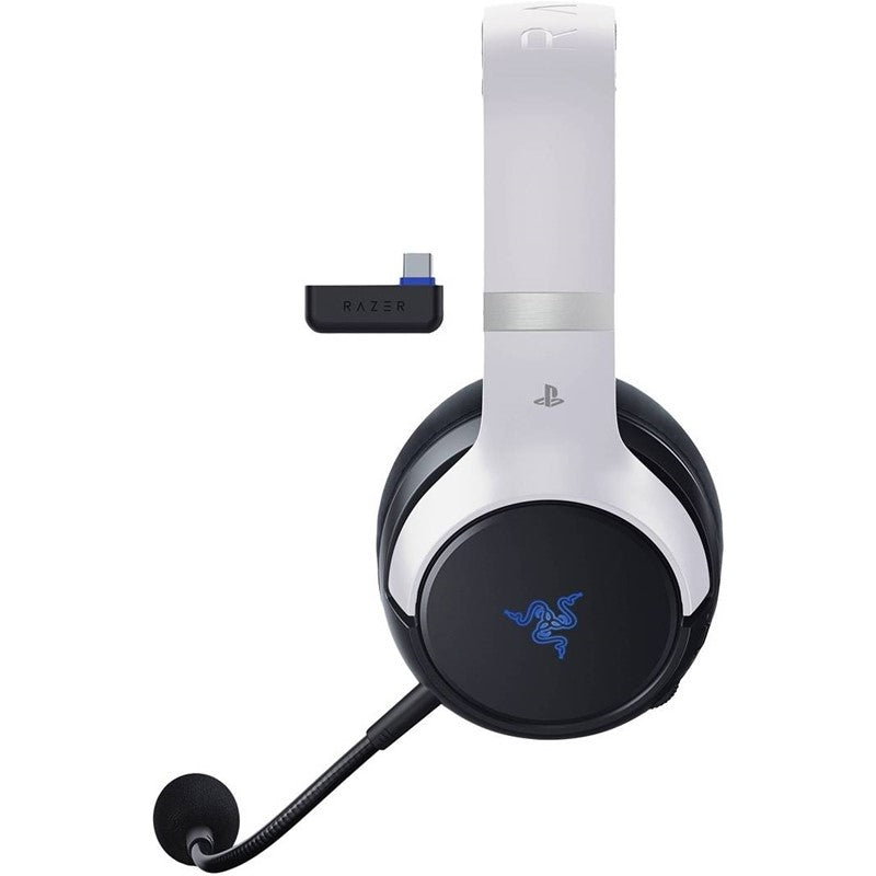 Razer - سماعة ألعاب لاسلكية متعددة المنصات مرخصة من PlayStation مزودة بتقنية اللمس - أبيض