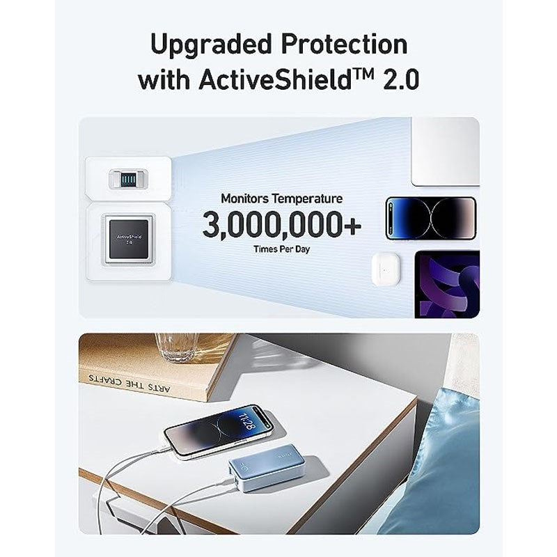 باور بانك أنكر، باور بانك 533 (باور كور 30 وات)، شاحن محمول Power IQ 3.0 مع مخرج PD 30 وات بحد أقصى، حزمة بطارية 10,000 مللي أمبير في الساعة