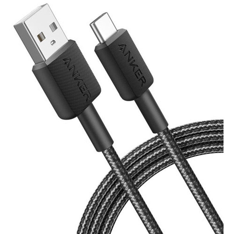 كابل أنكر 322 USB-A إلى USB-C مضفر - أسود