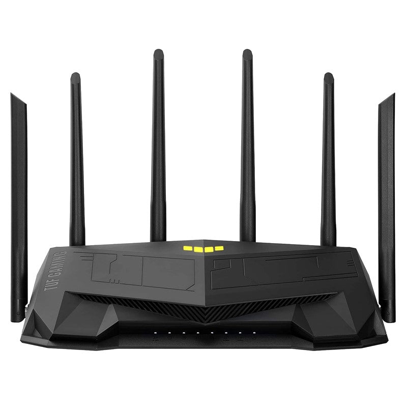 Asus UF Gaming AX6000 Dual Band WiFi 6 Gaming Router with Dedicated Gaming Port, Dual 2.5G Port, 3 Steps Port Forwarding, AiMesh for mesh WiFi, Ai Protection Pro Network Security and AURA RGB lighting