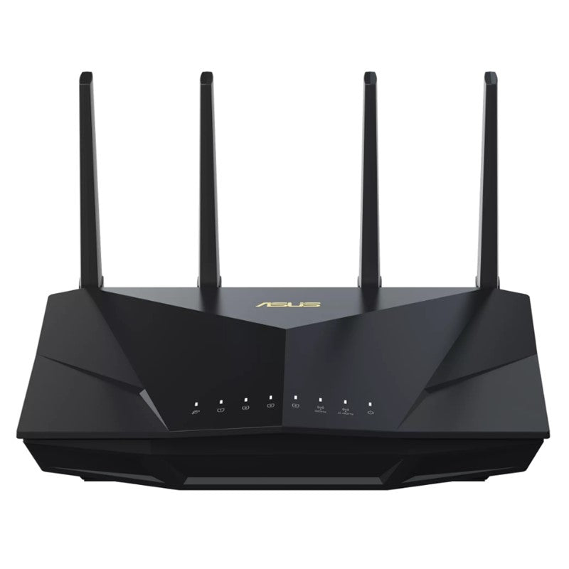 آسوس AX5400 ثنائي النطاق واي فاي 6 (802.11ax) جهاز توجيه قابل للتوسيع، متضمن VPN مدمج، آي بروتكشن برو أمان الشبكة، مراقبة اهلية، حارس فوري، متوافق مع ايميش