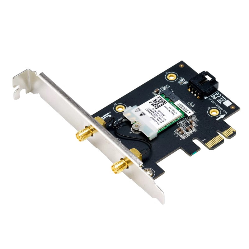 Asus AX1800 Dual Band PCI-E WiFi 6 (802.11ax), Bluetooth 5.2, WPA3 Network Security, OFDMA and MU-MIMO