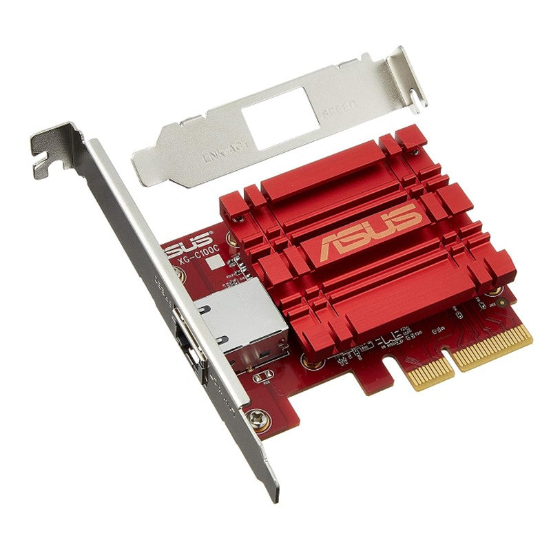 آسوس 10 جيجابايت قاعدة -T PCIe محول شبكة متوافق مع الإصدارات السابقة 5/2.5/1G و100 ميجابت في الثانية، ومنفذ RJ45 وجودة خدمة مدمجة