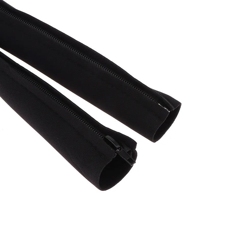 Cable Management Sleeve,Cable Organizer with Zipper for Desk TV PC Computer Home Office (4pcs) - Black