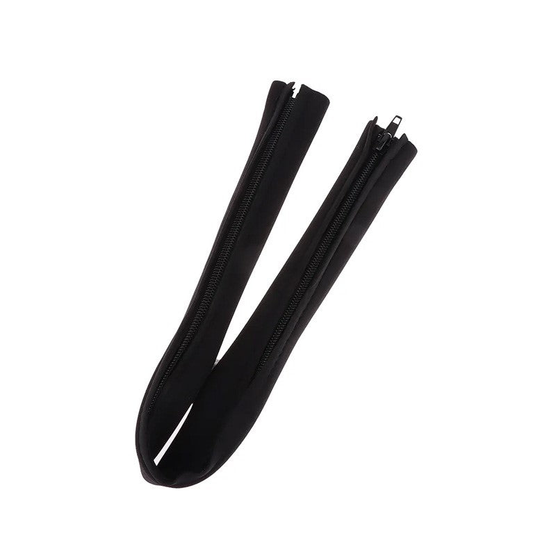 Cable Management Sleeve,Cable Organizer with Zipper for Desk TV PC Computer Home Office (4pcs) - Black