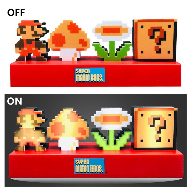 RGB LED 3D Night Light Super Mario Bros Icons Paladone Edition with 3 Light Modes