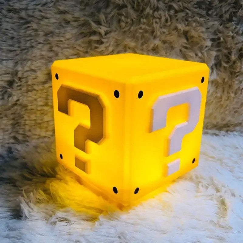 LED 3D Question Mark Night Light Super Mario Bros Edition with 3 Modes