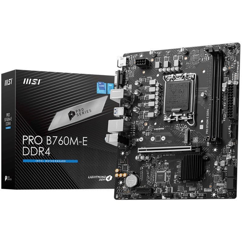 MSI PRO B760M-E DDR4 M-ATX Gaming Motherboard