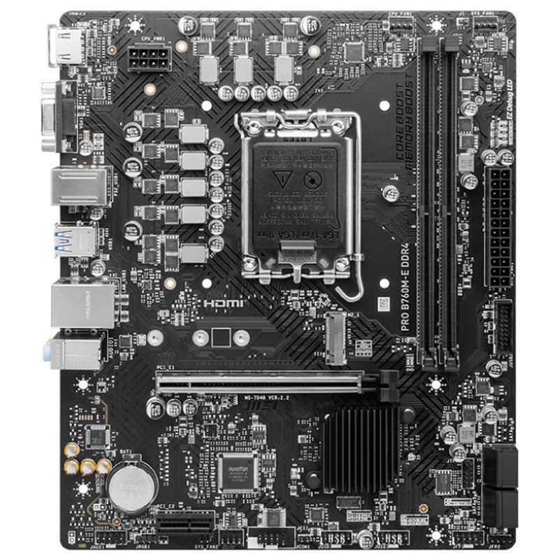 MSI PRO B760M-E DDR4 M-ATX Gaming Motherboard