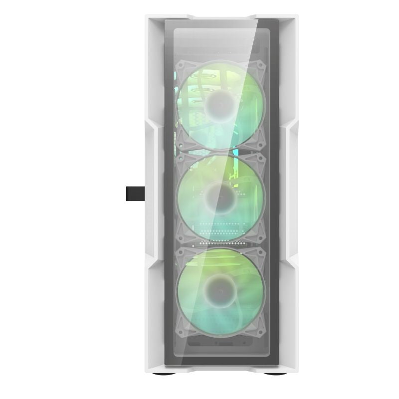 Aigo DarkFlash DK431 Glass ATX Mid Tower Gaming Case - White (With 4*ARGB Fans)