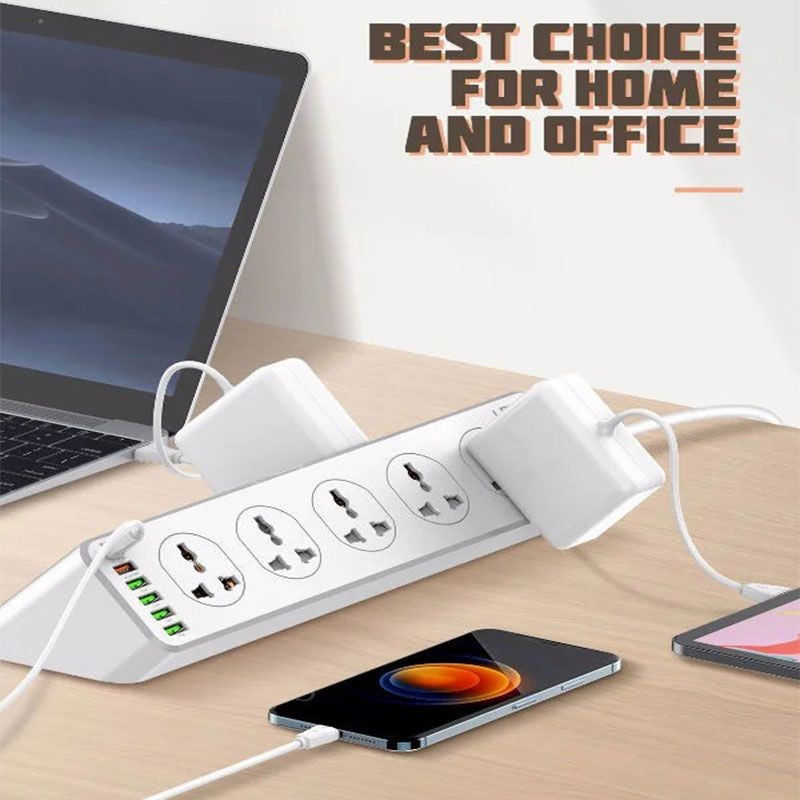 LDNIO Power Strip 10 Power Socket 6 USB 3.4A 5V 2500 Watts